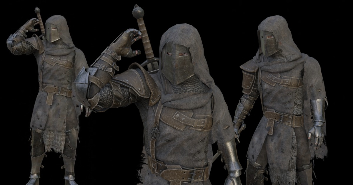 Unity 3d Knight Knight with hood | 3D Characters | Unity Asset Store