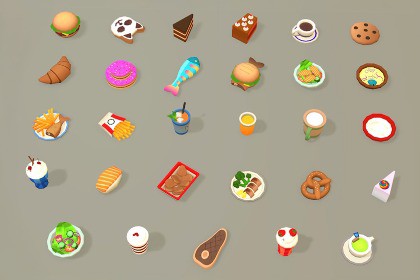 Bean-Style Kitchen: Animated Food & Workstations