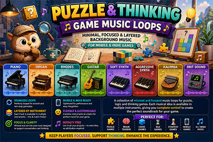 Puzzle & Thinking Game Music Loops – Minimal, Focused & Layered Background Music