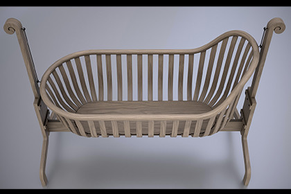 Modern Wooden Baby Cradle