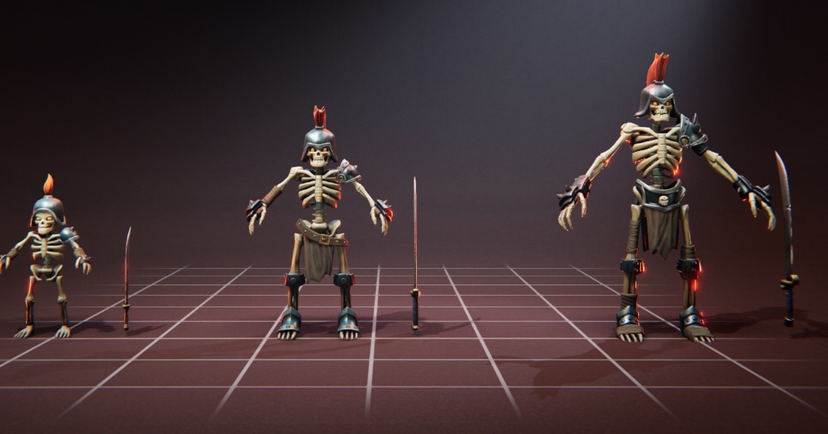 Knight Skeleton - 3 Characters + Animations | 3D Characters | Unity ...