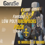 GanzSe Fantasy Low Poly Backpacks Pack Vol.1