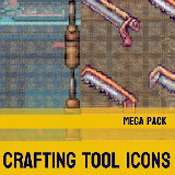 Crafting Tool Icons - Mega - 2D Pixel Craft Tool and Profession Resource Bundle