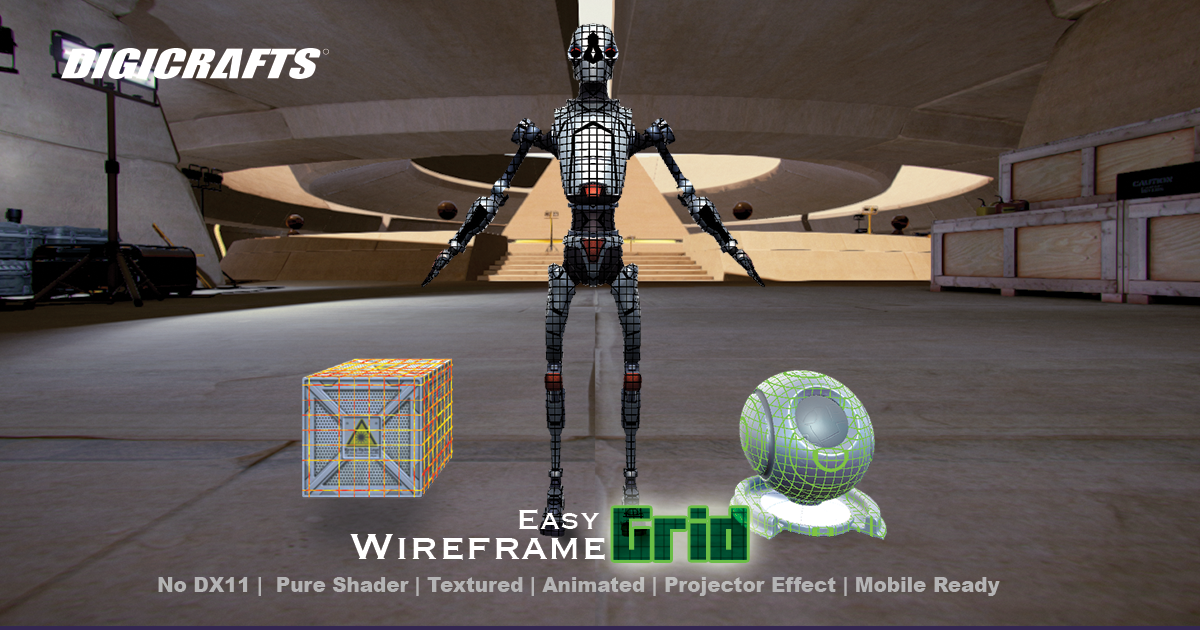 Easy Wireframe Grid - wireframe grid shader effect | VFX Shaders ...