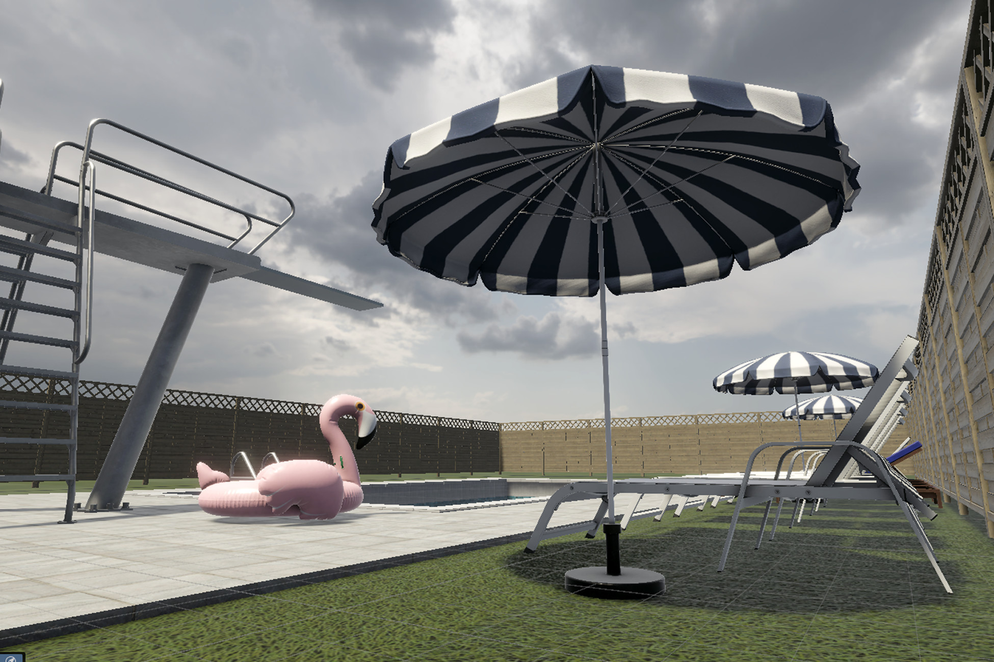 Outdoor Swimming Pool | 3D Exterior | Unity Asset Store