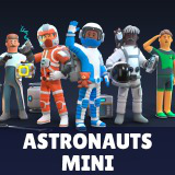 Astronaut Characters Mini - Low Poly Animated Pack