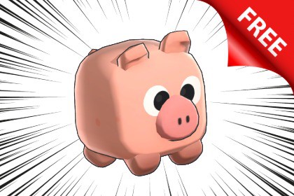 Free Cube Pig Cute Pro Series