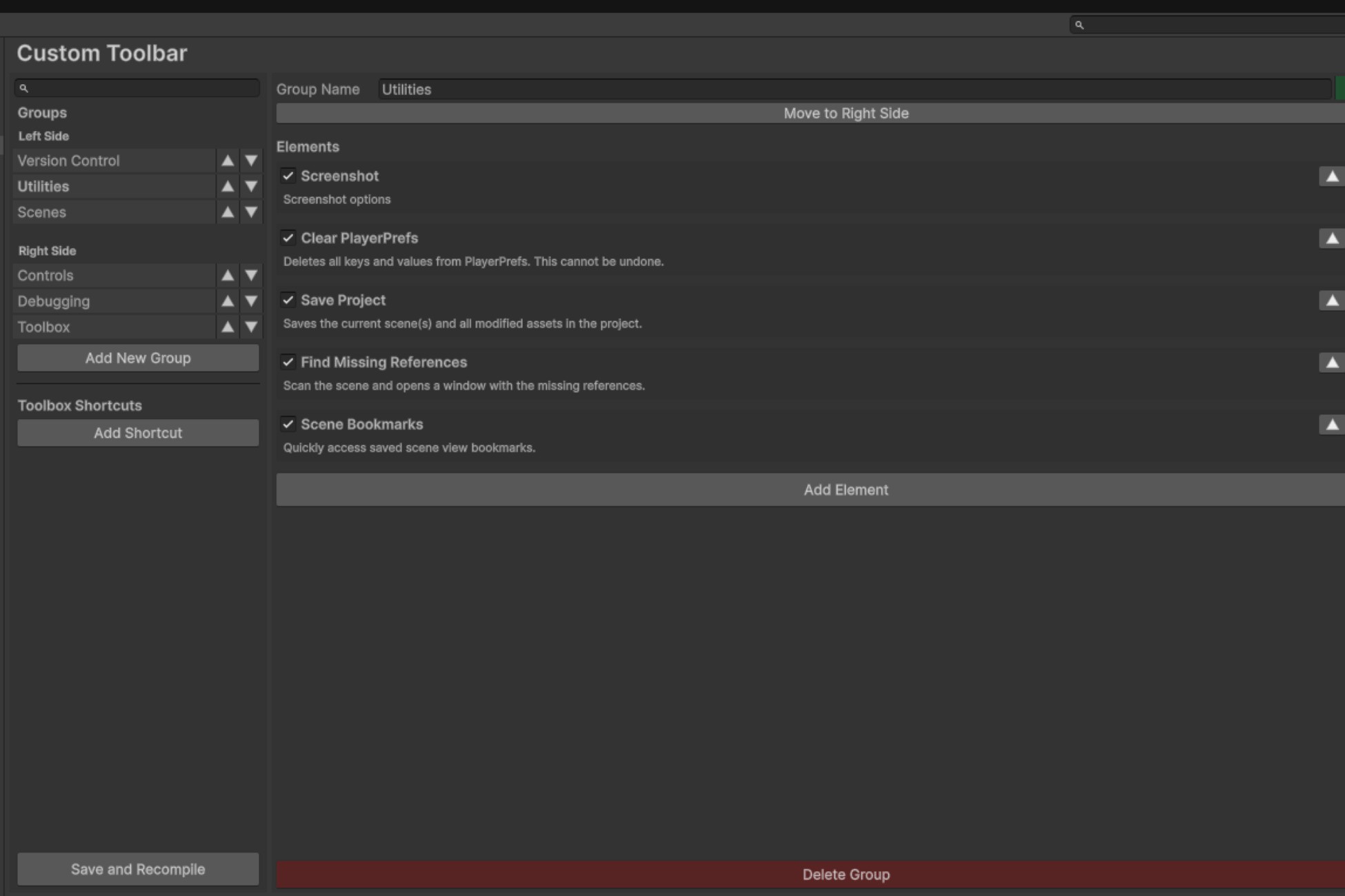 CustomToolbar | Utilities Tools | Unity Asset Store