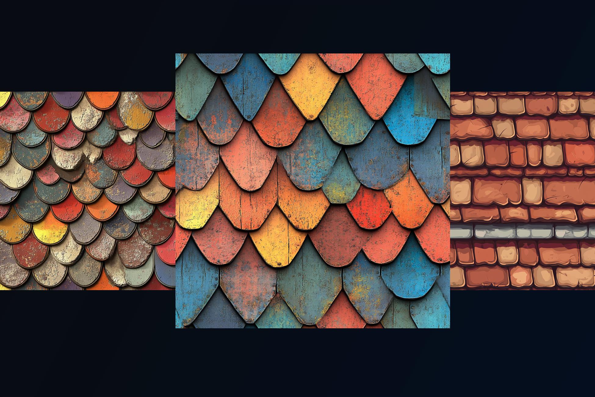 Unity Building Texture NHC - Bright Roof Textures | 2D Textures & Materials | Unity Asset Store