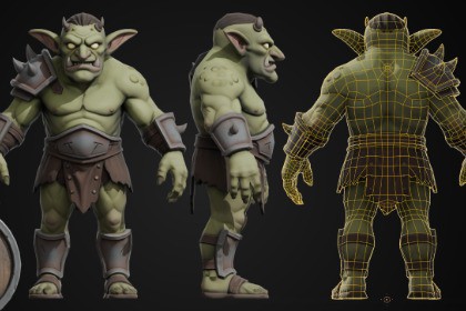 Stylized Goblin Character - Warrior