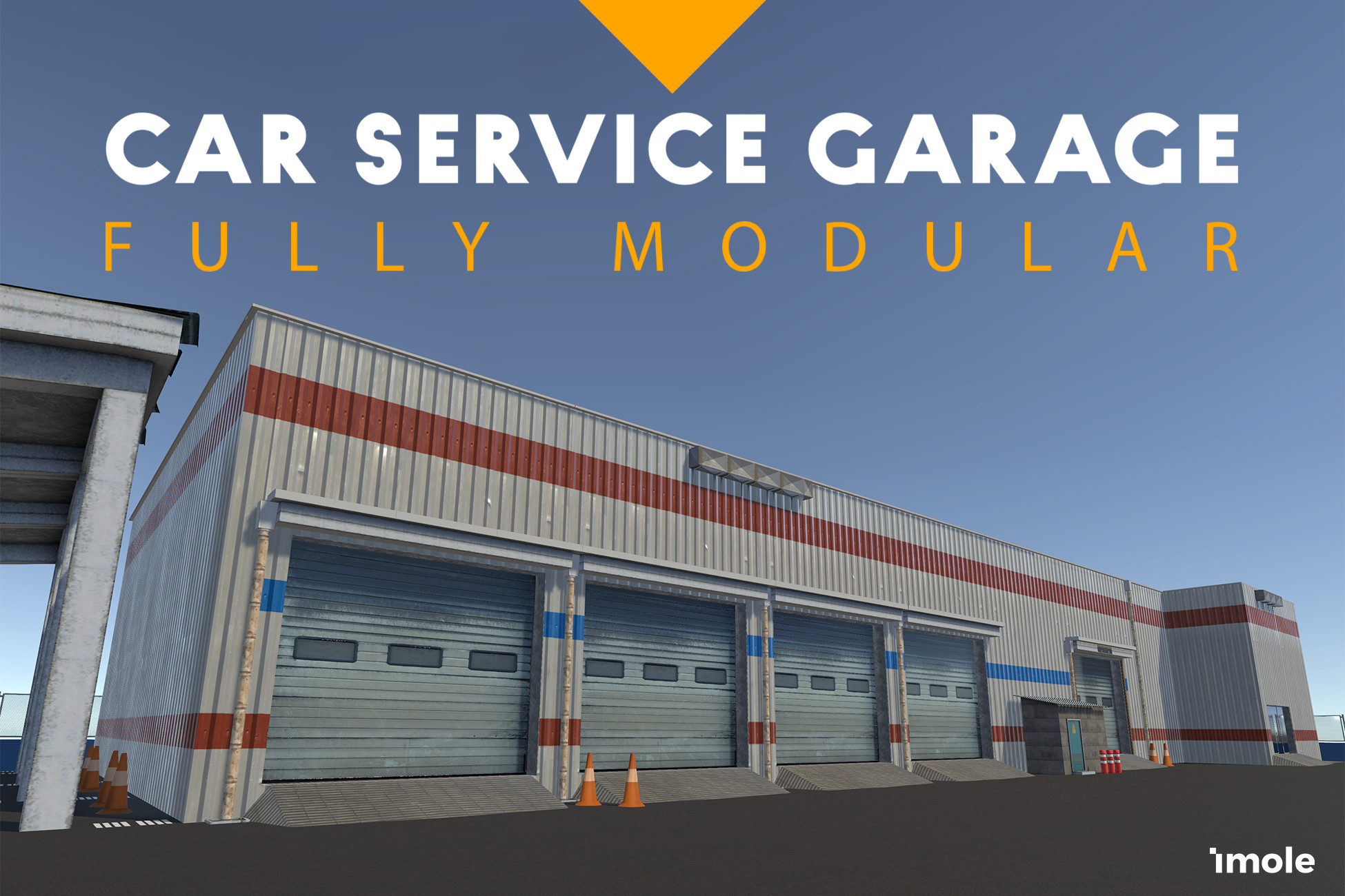 Modular - Car Service Garage & Parking (Interior & Exterior) | 3D ...