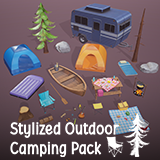 Stylized Outdoor Camping Pack