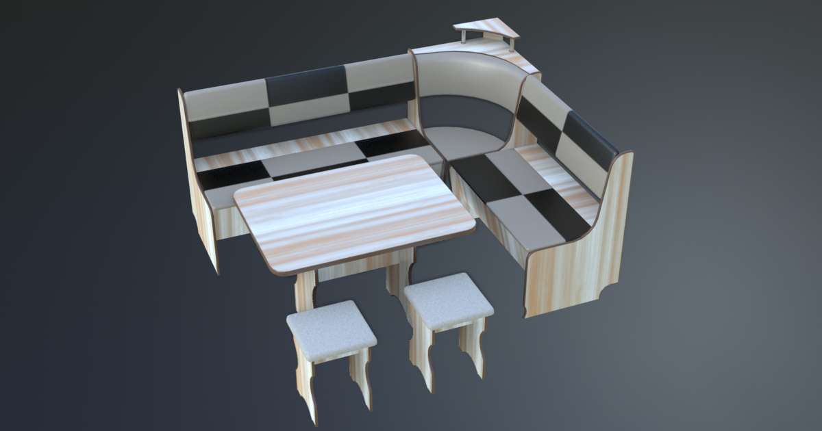 Dining Area corner Sofa01 | 3D Furniture | Unity Asset Store