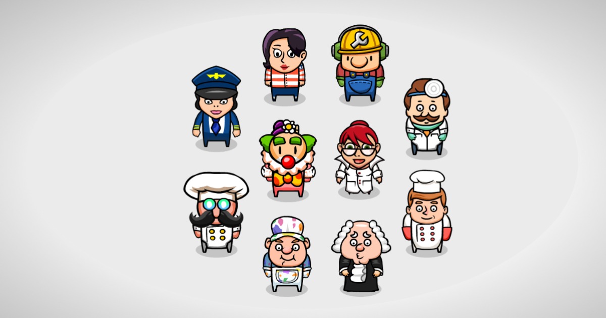 2D Characters - Job Bundle | 2D キャラクター | Unity Asset Store
