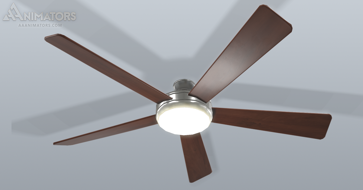 Low Poly Ceiling Fan 01 | 3D 