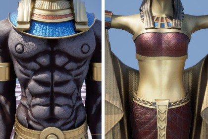 Ancient Egypt Pack Vol. 2 – Chariots & Statues with Hi-Res Baked Textures