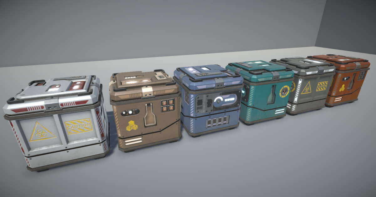 Unity Future Props Sci-fi Props Box 3 | 3D Interior | Unity Asset Store