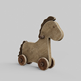 Rocking Wooden Horse Retro Vintage Toy