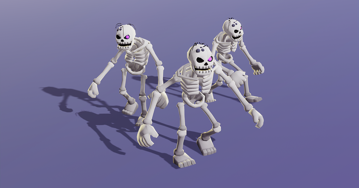 Skeleton Asset Unity Skeleton Giant Cute Series | 3D Creatures | Unity Asset Store