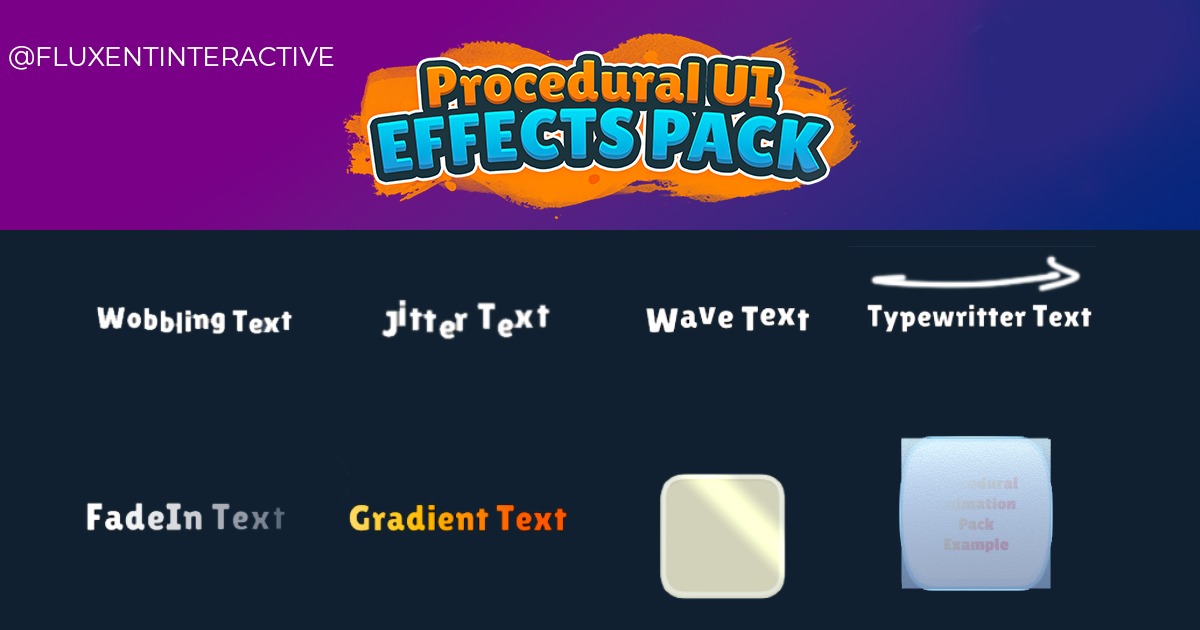 Procedural UI Effects & Animations | GUI 工具 | Unity Asset Store
