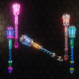 Mace fantasy sci-fi weapon with Effects