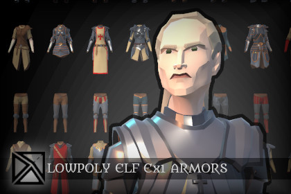 Lowpoly Elves Modular Armors Ex1 - MEDIEVAL FANTASY SERIES