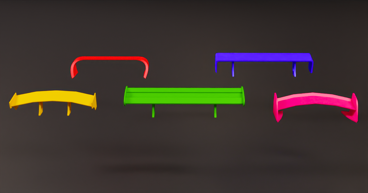 Spoilers Pack - Small Pack.V1 | 3D Props | Unity Asset Store