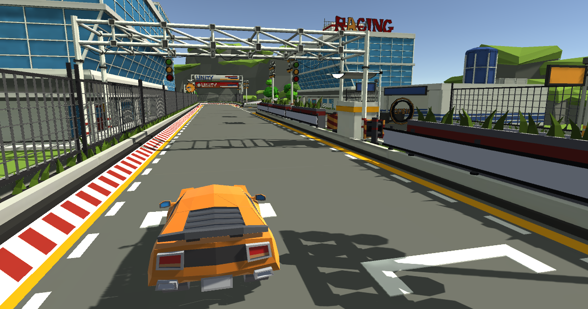 Lowpoly RaceTrack Pack 3D Roadways Unity Asset Store