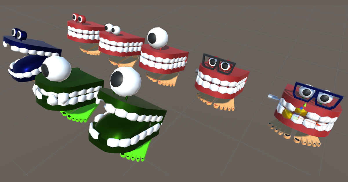 Chomper Chattering Teeth 3D 생물 Unity Asset Store