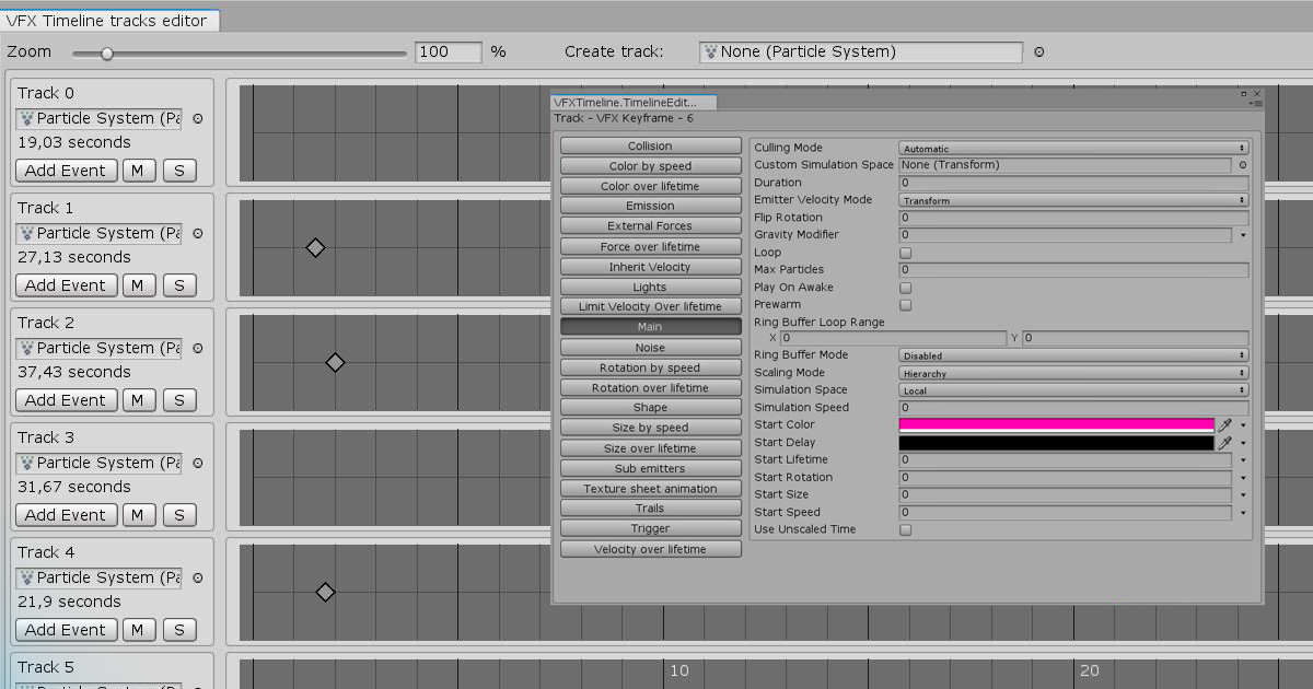 VFX Timelines tool - Real Time VFX