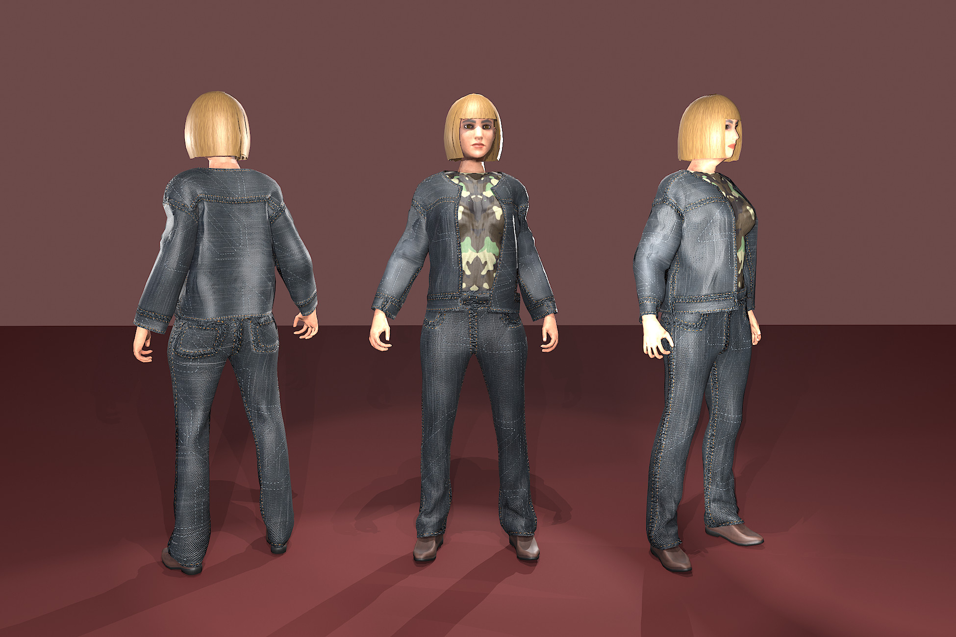 Unity Clothes Woman in clothes of street style | Characters | Unity Asset Store