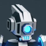 Sci‑Fi Robot X-25.2 Low‑Poly Stylized