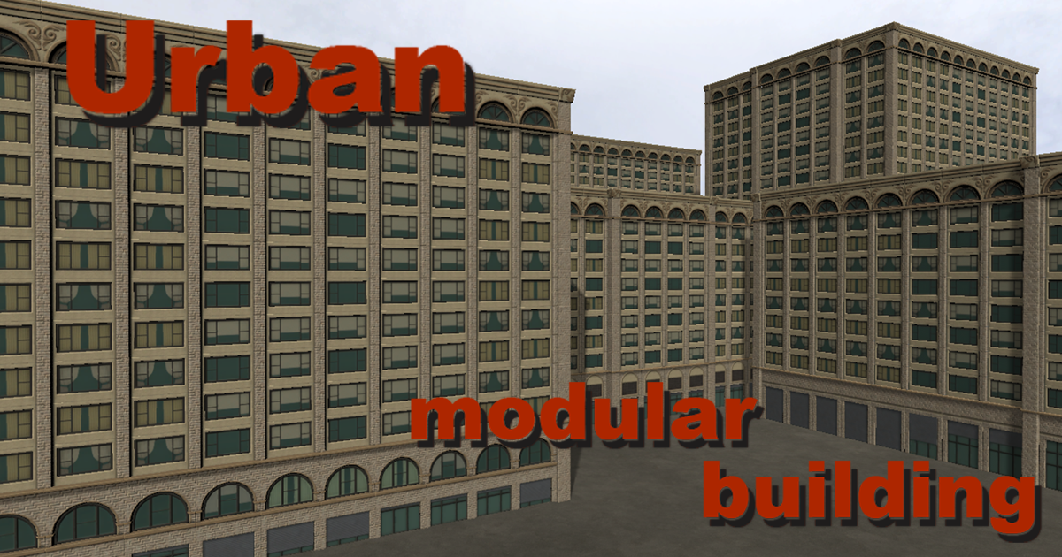 Urban modular building | 3D Urban | Unity Asset Store