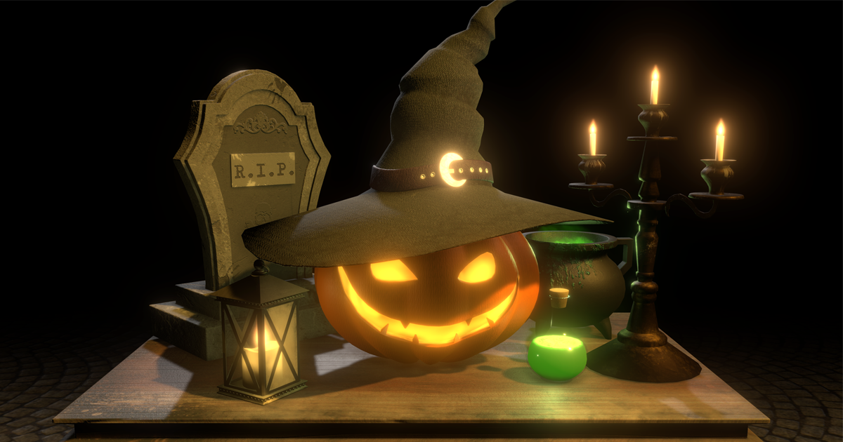 Realistic Halloween Decorations 3D Props Unity Asset Store