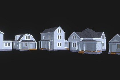 Low Poly Residential Houses Pack