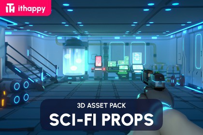 Sci-Fi Props - Low Poly 3D Models Pack