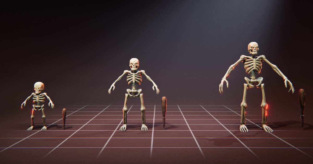 Basic Skeleton - 3 Characters + Animations | 3D Characters | Unity ...
