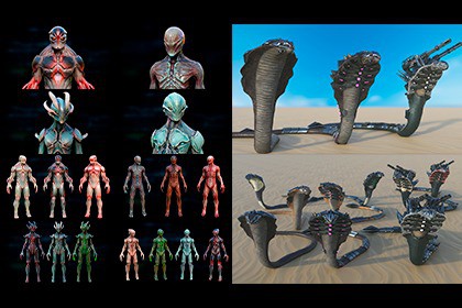 Sci-Fi Cobras and Aliens Collection