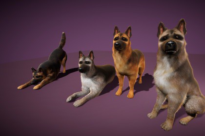 German Shepherd Dog + XFur Studio Bundle