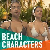 Beach characters - Girls
