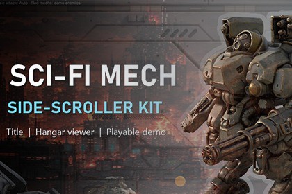 Sci-Fi Mech Side-Scroller Kit - Assembly Hangar & Action Demo