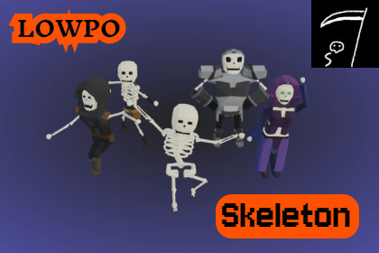 LOWPO: Low Poly Skeleton Pack – Stylized Fantasy RPG Characters