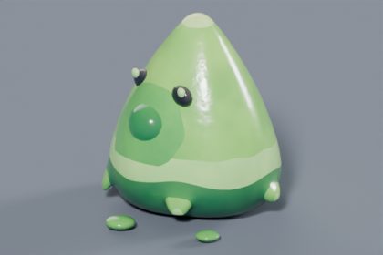 3D Slime - Stylized Rigged & Animated Blob Monster with PBR and LODs