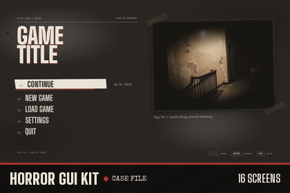 Horror GUI Kit - Case File (UI Toolkit)