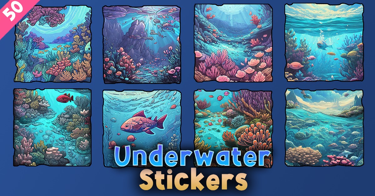 Transparent Unity Stickers Underwater Sticker Icons | 2D Icons | Unity Asset Store