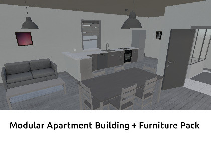 Modular Apartment Building + Furniture Pack