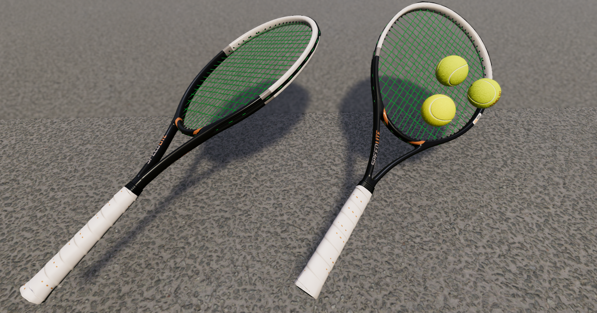 Tennis Racket & Balls | 3D Props | Unity Asset Store