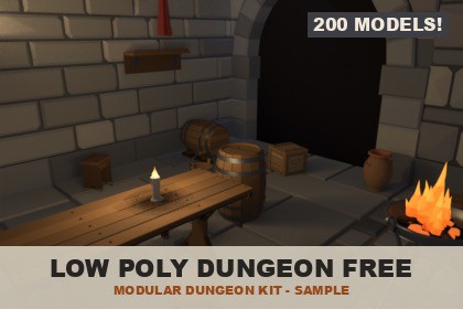 EMBERHOLD - FREE - Low Poly Modular Dungeon Kit
