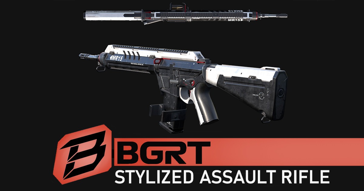 Stylized Assault PBR Rifle | 3D Guns | Unity Asset Store