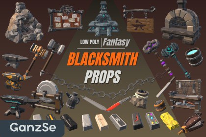 GanzSe Blacksmith - Fantasy Low Poly Props